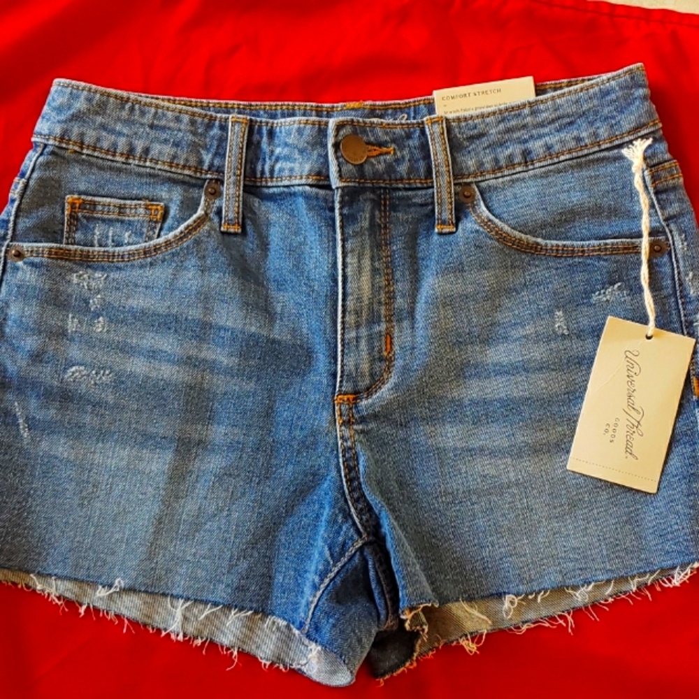 Universal Thread high rise shortie denim jean shorts size 2